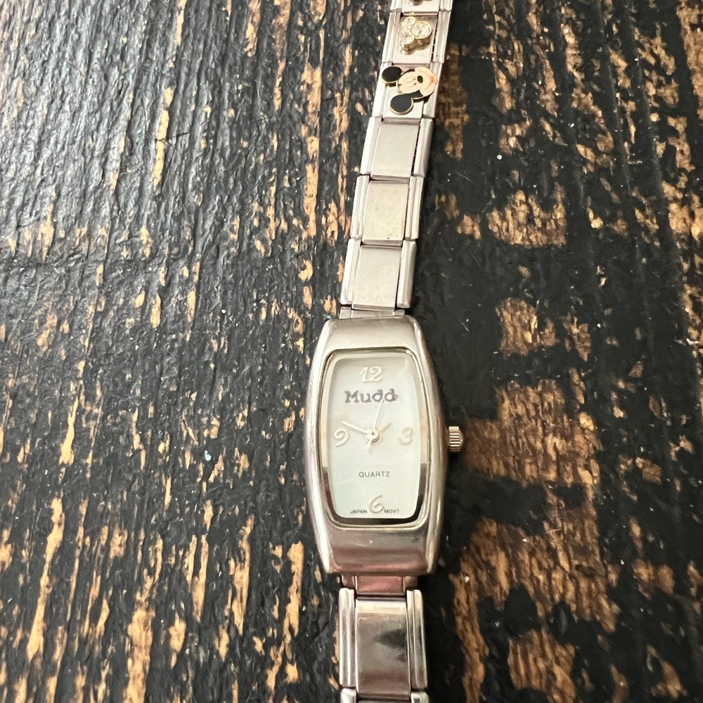 Mudd Watch with Italian charms.